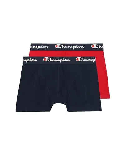 Champion Herren Core x2 Retroshorts, Marineblau & Rot, XL (2er Pack)