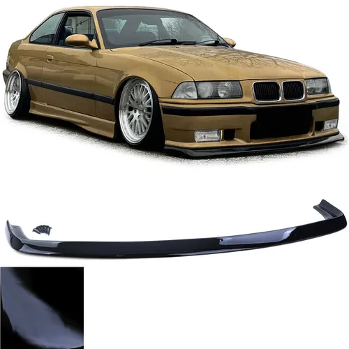 Front Spoiler Lippe FATLIP Schwarz Glanz für 3er BMW E36 90-99 - Stoßstangen - Hochwertige Front Spoiler Lippe für verbesserten Look und Aerodynamik, passend für BMW E36.