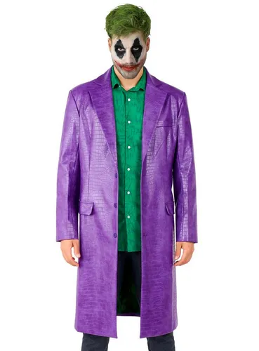 SuitMeister Clown-Kostüm The Joker Mantel, Fake-Krokomantel wie bei Jared Leto in 'Suicide Sqaud'