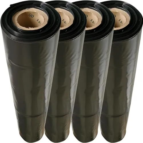 doitBau Baufolie Typ150 schwarz - 4 Rollen à 4m x 25m - Robuste Bau- und Abdeckfolie in Schwarz, idealer Schutz vor Wind und Feuchtigkeit. Mit 800m² Fläche perfekt für Renovierungsarbeiten. Reißfest und stabil für vielseitigen Einsatz.