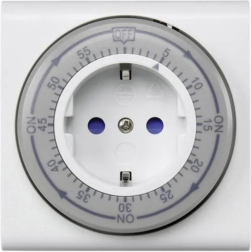 Sygonix SY-5045302 Steckdosen-Zeitschaltuhr analog IP20 - Zeitschaltuhr mit Countdown-Funktion, ideal zur Energiekostensenkung und zum Schutz Ihrer Elektro-Geräte vor ungewolltem Dauerbetrieb.