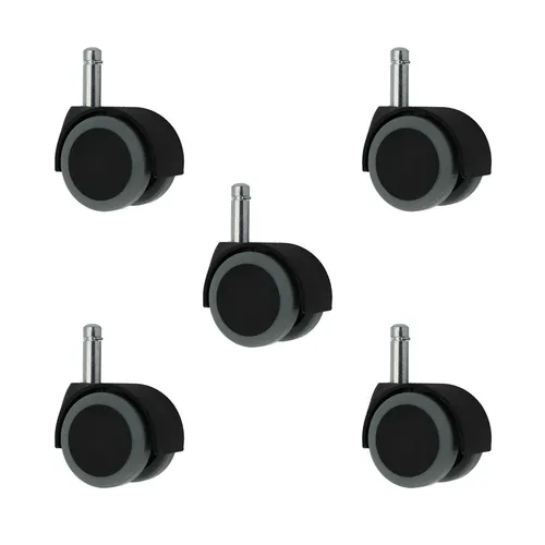 Stück 50 mm Stuhlrollen Stift 10x30 mm Hartbodenrollen Rollen für Bürostuhl 5