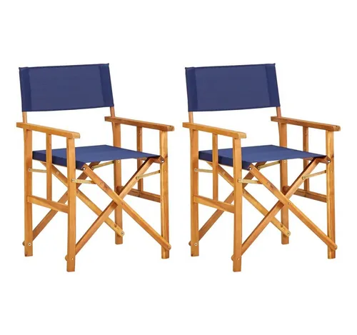 vidaXL 2X Akazienholz Klappstuhl - Bequemer Gartenstuhl für Camping & Strand - Klappstühle aus witterungsbeständigem Akazienholz, ideal für Camping, Strand oder Sportplatz. Bequemer Sitzkomfort und leicht verstaut!