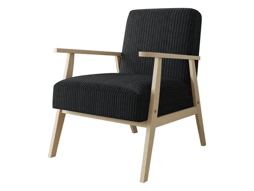 Mirjan24 Anthrazitfarbener Sessel - Gemütlicher 1-Sitzer im modernen Design, ideal für Ihr Wohnzimmer. Mit stabiler Kiefer- und Buchenholz-Konstruktion, hochwertige Polsterung für optimalen Sitzkomfort.