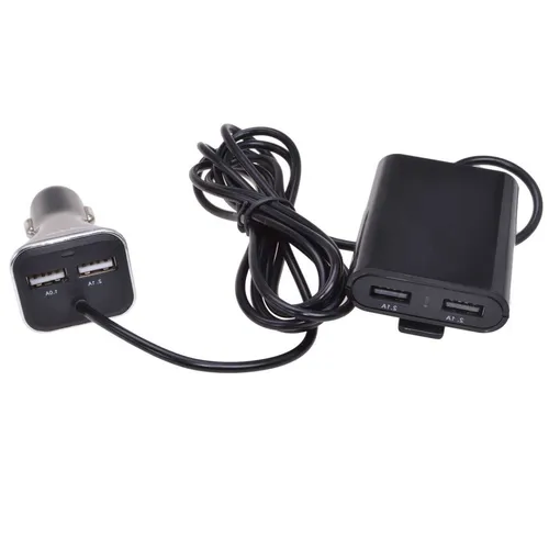 Adapter mit Klemmhalter 1,8m Kfz Zigarettenanzünder 12/24V 4x USB Steckplatz