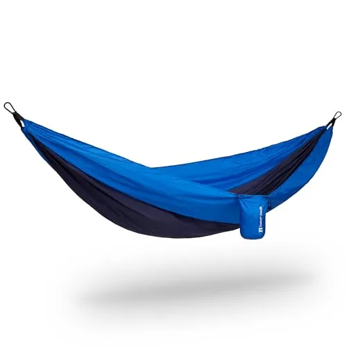 Heber Peak – NookHe. Hammok Single Hängematte Outdoor 260x140cm – Leichte Hammock für 1 P., 180kg Tragkraft, 540g Gewicht – Mit Karabinern & Packsack - Für Camping, Reisen, Bikepacking