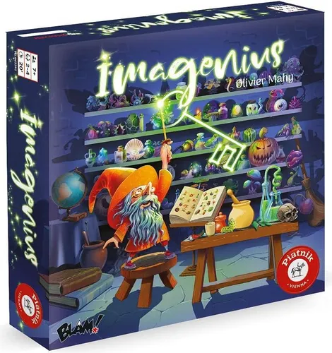 Piatnik 6655 - Imagenius: Finde die versteckten Zutaten - Gesellschaftsspiel für die ganze Familie ab 7 Jahren, fördert Kreativität und Merkfähigkeit mit einem magischen Stift zum Finden geheimer Gegenstände.