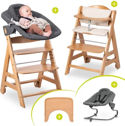 Hauck Beta Plus Natural 5-tlg. Newborn Set - Hochstuhl