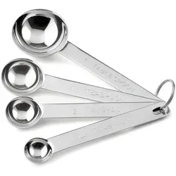 Weis Tee-Messlöffel-Set 4 komplett aus Edelstahl