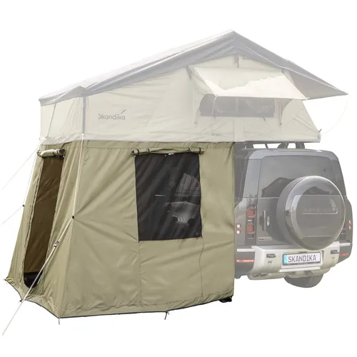 Skandika Freeland 3 Vorzelt für Dachzelt - Praktisches Vorzelt für 2-3 Personen mit Moskitonetz und UV-beständigem, wasserdichtem Material. Ideal für Outdoor-Abenteuer! Maße: 165 × 185 cm, Gewicht: 9 kg.