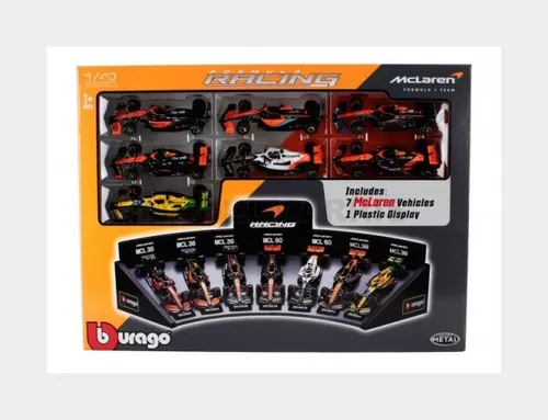 BURAGO 18-38169-PACK7 Mclaren - Set F1 7X F1 MCL36 Team Mclaren N 4 2022 + 2X N