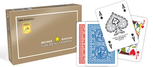 MODIANO POKER - BRIDGE GOLDEN TROPHY 100% Plastik 2x 54