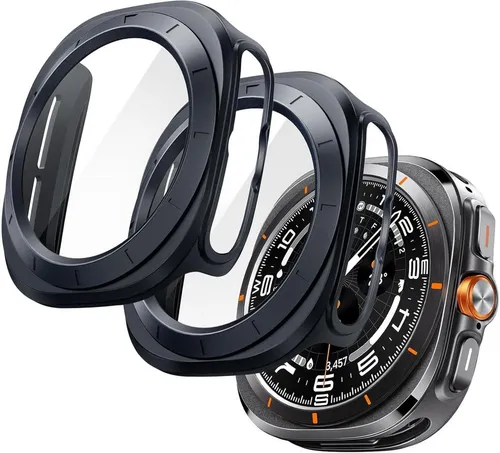 Schutzhülle mit Schutzfolie für Samsung Galaxy Watch Ultra 47mm – Schwarz - Hochwertige Hülle mit Schutzfolie für optimale Sicherheit und stilvollen Schutz. Ideal für Erwachsene, bietet zuverlässigen Schutz im Alltag.