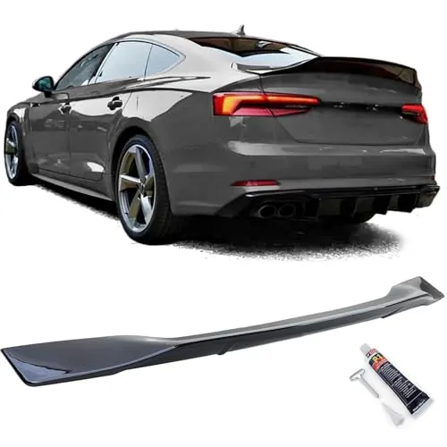 Ducktail Heckspoiler Lippe Schwarz Glanz für Audi A5 F5 Coupe Sportback ab 2016