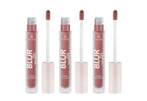 Essence Lippenstift BLUR SOUFFLÉ MATTE LIP CREAM, 3-tlg., Semi-matte Textur mit Soft-Focus für perfekte Blurred Lips