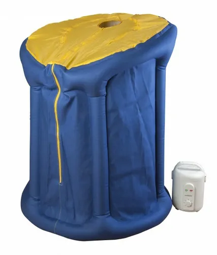 Mobile aufblasbare Dampfsauna mit Dampferzeuger 1,8 l 850 W Blau-Gelb
