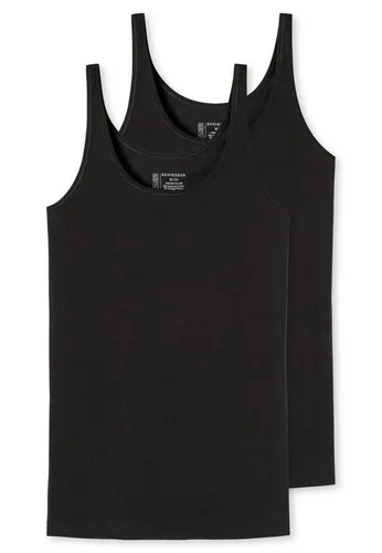Schiesser Unterhemd - 2PACK Trägertop für Damen - 2er-Pack Schiesser Damen Trägertops, ideal für Alltag und Sport. Aus 95% Baumwolle und 5% Elastan für optimalen Tragekomfort und perfekte Passform. Nachhaltig und pflegeleicht, ein Must-have für jede Garderobe!