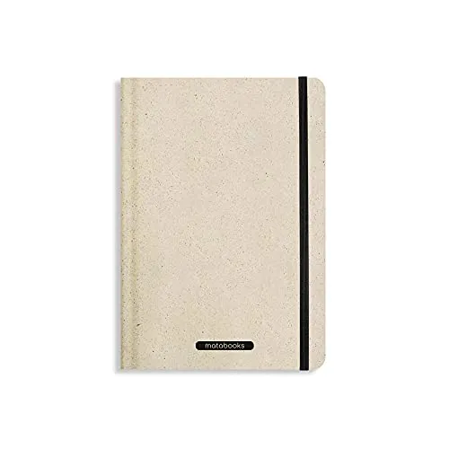 Produktbild Matabooks, nachhaltige und vegane Notizbücher A5 aus Süßgraspapier, Nari, 138 Seiten, Natur, Handmade, Made in Germany (Easy (punktiert))