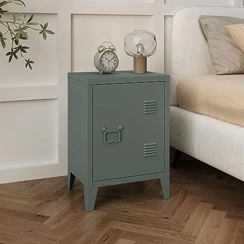 [en.casa] Nachttisch Inari Dunkelgrau von en.casa