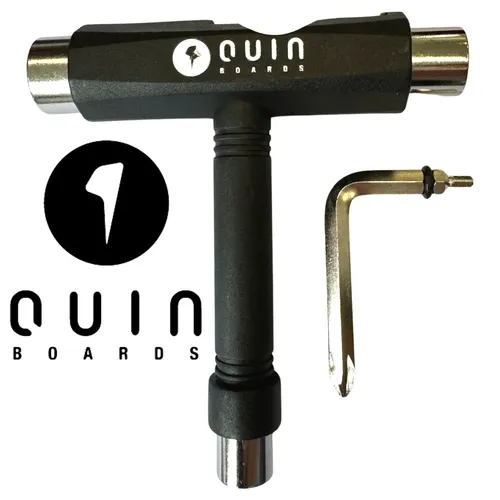 Quin Longboard Skate Rollschuhe Tool Stuntroller Multifunktions Werkzeug Schwarz