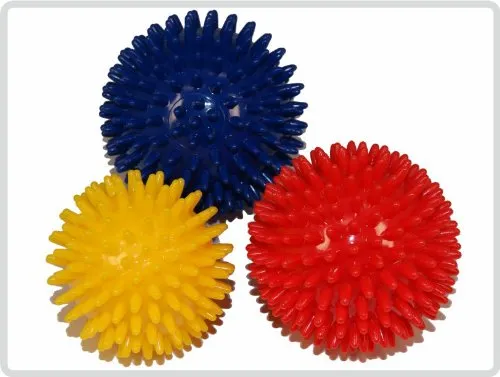 Igelball Hedgehog Massagekugeln, 3 Stück (blau, rot, gelb) * Top Qualität zum Spitzenpreis *