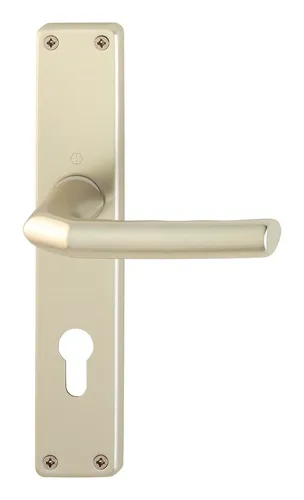 Hoppe Birmingham Aluminium-Langschild-Türgriff-Garnitur 1117/202SP, Profilzylinder, für Innentüren - neusilberfarben - 2533986