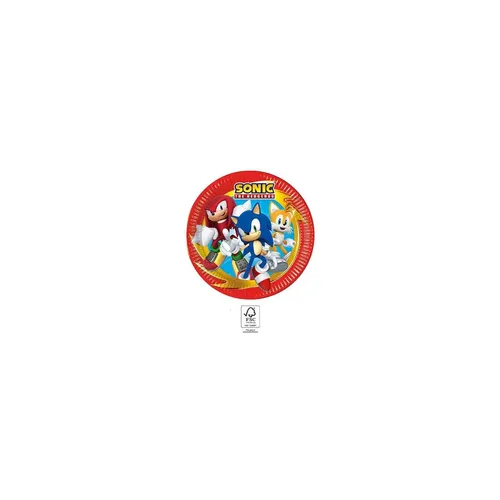 Sonic the Hedgehog Sega Pappteller 23 cm – 8er-Set