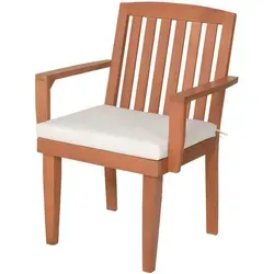 Sedex Gartenstuhl aus Eukalyptus, Braun - Gartenstuhl aus hochwertigem Eukalyptusholz, witterungsbeständig und langlebig. Mit geölter Oberfläche und ansprechendem Design, ideal für den Außenbereich.