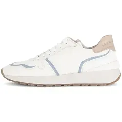 Gabor Leder-Sneakers in Weiß - Komfort und Stil vereint - Sneaker mit Schnürung, verstärkter Kappe und herausnehmbarer Decksohle für höchsten Tragekomfort und rutschhemmende Laufsohle.