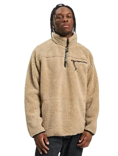 Brandit Teddyfleece Troyer in Camel, Größe M - Funktionsjacke aus hochflorigem Teddy-Fleece für optimale Wärme und ein angenehmes Tragegefühl, ausgestattet mit praktischen Taschen und Windschutz.