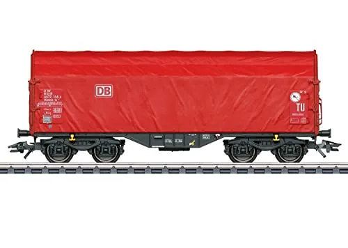 Märklin 47226 H0 Schiebeplanenwagen Shimmns der DB - Güterwagen mit geschlossener Plane, ideal für Sammler und Modelleisenbahnanlagen. Detailgetreues Modell der Deutschen Bahn AG in verkehrsroter Farbgebung.