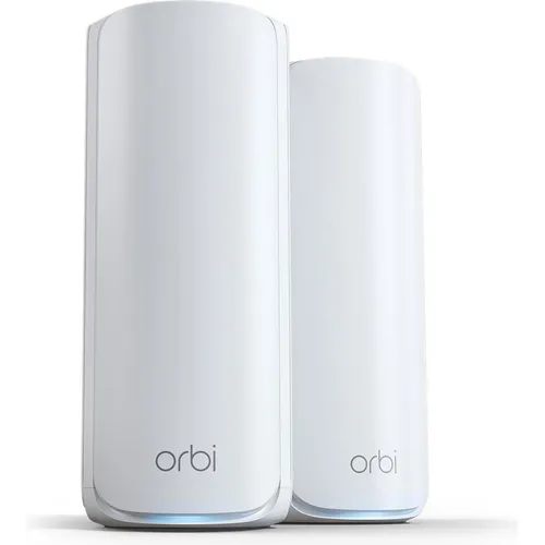 Netgear Orbi 770 Serie Quad-Band WiFi 7 Mesh-Netzwerksystem - Router mit bis zu 360 m² Abdeckung, 11 GBit/s Geschwindigkeiten und Kompatibilität für alle Internet-Provider – ideal für schnelles, sicheres WLAN in jedem Zuhause.