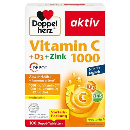 Doppelherz Vitamin C 1000 + D3 + Zink von Doppelherz