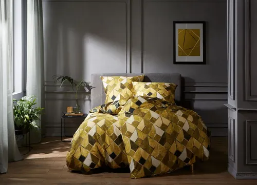 BETTWAESCHE-MIT-STIL Bettwäsche Mako Satin Bettwäsche Raute, Mako-Satin, 2 teilig