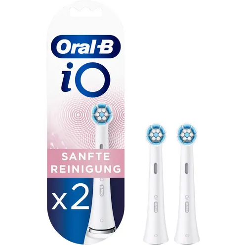 Braun Oral-B iO Sanfte Reinigung Aufsteckbürsten, weiß, 2 Stück