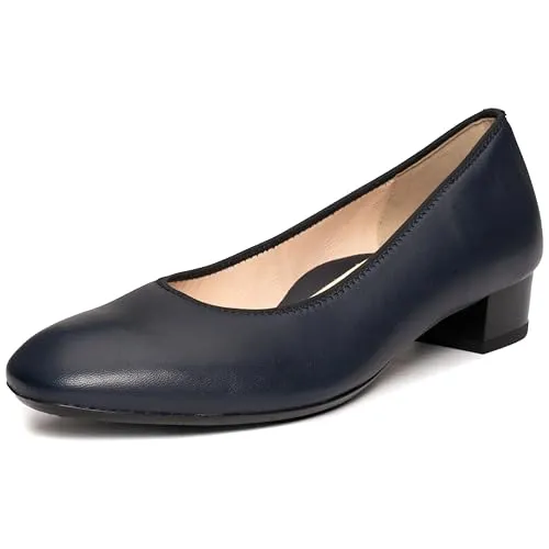 ARA Damen Milano Pumps in Blau, 36.5 EU - Elegante Damen-Pumps aus hochwertigem Leder mit Blockabsatz für optimalen Tragekomfort - perfekt für jeden Anlass.
