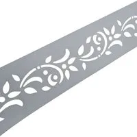 zaunzu Sichtschutz PREMIUM Dekor Floral1 Sichtschutz Fenstergrau 2,55m