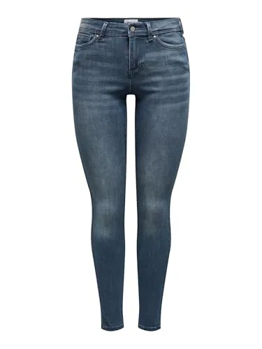 ONLWAUW MID SK DNM BJ777 NOOS - Stylische Jeans - Jeans mit mittlerer Taille, Gürtelschlaufen und praktischen Taschen für einen lässigen Look und optimalen Tragekomfort.