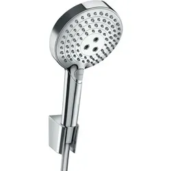 hansgrohe Raindance Select S120 Wannenset 27668000 - Brausegarnituren mit 3 Strahlarten: PowderRain, Rain und WhirlAir für individuelles Duscherlebnis. Komfortable Strahlartenumstellung durch Select-Taste und pflegeleichte QuickClean-Funktion.