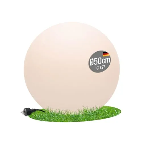 seasons design Kugelleuchte Shining Globe 50 cm - LED Beleuchtung - Lampen für Innen- & Außenbereich, Made in Germany, inklusive Leuchtmittel, temperatur- und UV-beständig sowie spritzwassergeschützt.