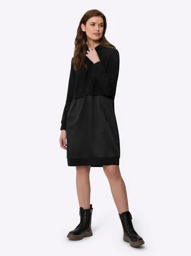 heine Jerseykleid Shirtkleid Langarm in schwarz von Heine