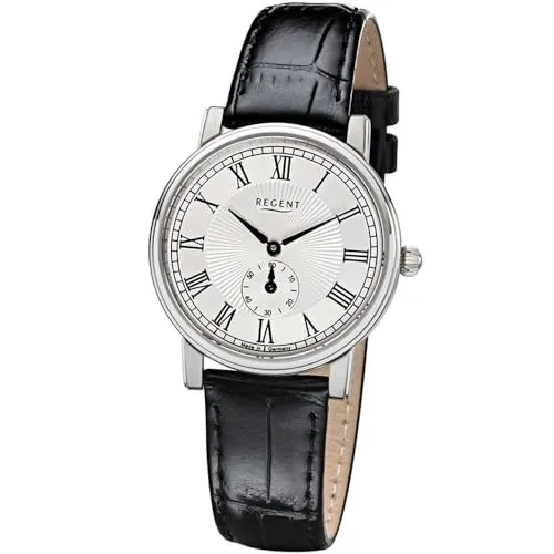 Regent Damen Analog Quarz Uhr mit Leder Armband 12111161