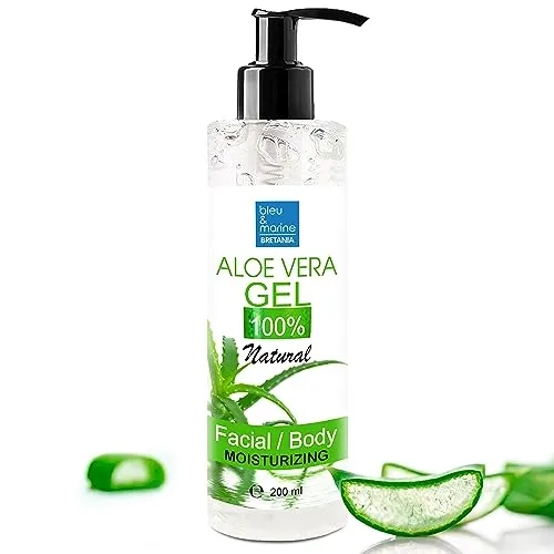Aloe Vera Gel 200 ml aus Bio-Pflanzen der Kanarischen Inseln, Skincare Babys und Haustiere, Frisches Blatt der Aloe Vera, Vegan Sonnenbrand Gesicht, 100% Reines Natürliches