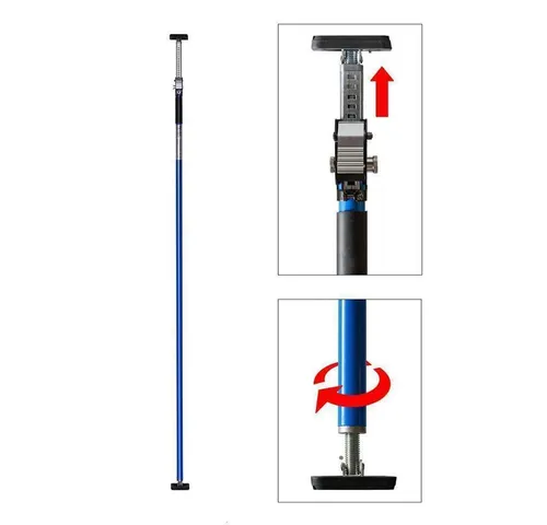 Montagestütze Teleskopstange AB-175 (blau) - Werkstatteinrichtung, stufenlos verstellbar von 1,01 m - 1,75 m, ideal für vielseitige Anwendungen und einfache Handhabung.