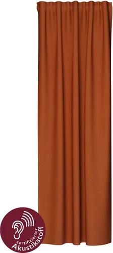 Bricoflor Blickdichter Vorhang Hubsi Ziegel - Fenstervorhänge mit verdeckten Schlaufen, bieten Privatsphäre und lassen Licht herein. Die flexible Anbringung und elegante Farbgebung in Orange setzen stilvolle Akzente in jedem Raum.