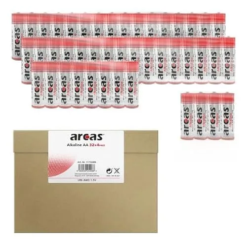 Sparpack 32+4free Arcas Alkaline LR06 Mignon AA 1,5V