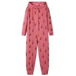 Kinder-Strampler mit Kapuze Altrosa 116 in pink von vidaXL