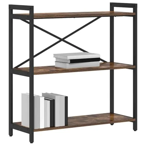 vidaXL Industrie Bücherregal aus geräuchertem Eichenholz von vidaXL