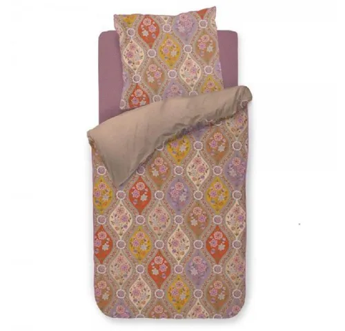 PiP Studio Bettwäsche Ornamento Ramo Multi - 2-teiliges Set mit floralen Elementen - Bettwäsche-Sets aus 100% Baumwolle Perkal, mit romantischen Blüten und eleganten Streifen, sorgt für erholsamen Schlaf und stilvolle Akzente im Schlafzimmer.