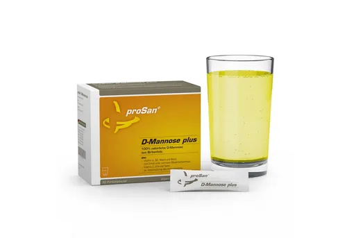 proSan D-Mannose plus - 100% natürliches Pulver - Pflanzenextrakte, vegan und ohne Zusatzstoffe, unterstützt die Gesundheit der Schleimhäute und das Immunsystem mit wertvollen Vitaminen und Mineralstoffen.